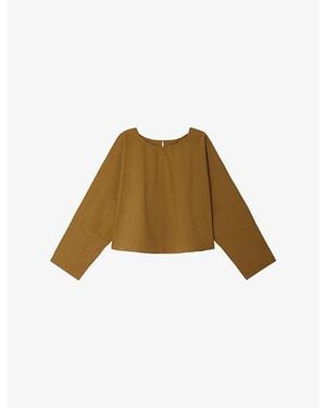 Soeur Armand Long-Sleeved Cotton Shirt - Brown