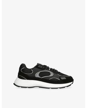 Arne Circuit Mesh And Leather Trainers - Black