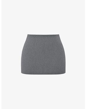 House Of Cb Jessamine A-Line Stretch-Woven Mini Skirt - Grey