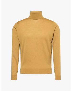 John Smedley Cherwell Turtleneck Wool Sweater - Yellow
