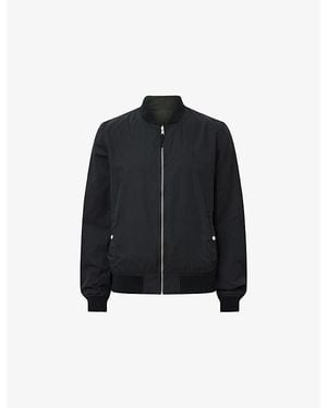 AllSaints Bassett Stand-Collar Reversible Cotton-Blend Jacket - Black