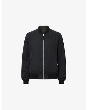 AllSaints Bassett Stand-Collar Reversible Cotton-Blend Jacket - Black