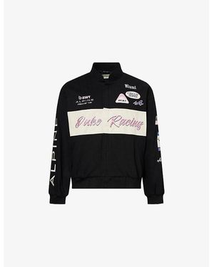 Duke & Dexter Alpine F1 Racer Embroidered Cotton Jacket - Black