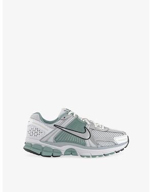 Nike Zoom Vomero 5 Faux-Leather And Mesh Low-Top Trainers - Grey