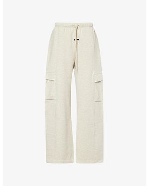 Fear Of God Cargo Relaxed-Fit Cotton-Fleece Jogging Bottoms - Natural