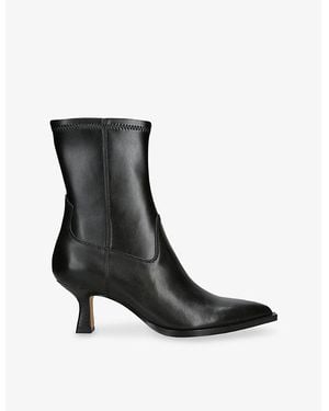 Dolce Vita Arya Leather Heeled Ankle Boots - Black