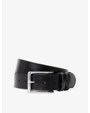 Hackett H-Keeper Leather Belt - Black