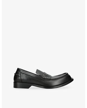 Loewe Bobine Leather Loafers - Black