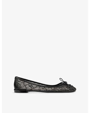 Jimmy Choo Scarlett Lace Ballerina Flats - Black