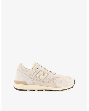 New Balance 475 Suede And Mesh Trainers - White