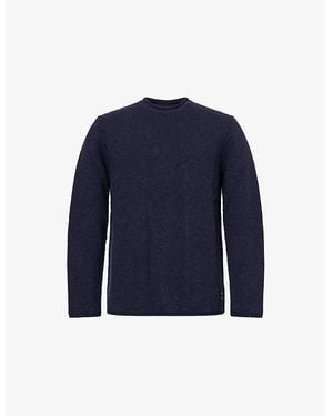 FINISTERRE Barents Long-Sleeve Wool-Blend Sweater - Blue