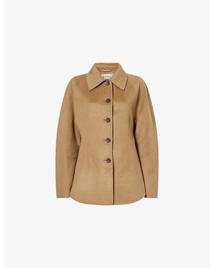 RÓHE Frames Sculptural Wool-Blend Jacket - Natural