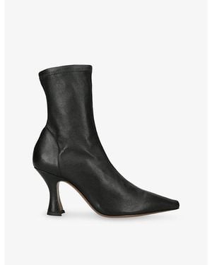 Neous Ran Leather Heeled Ankle Boots - Black