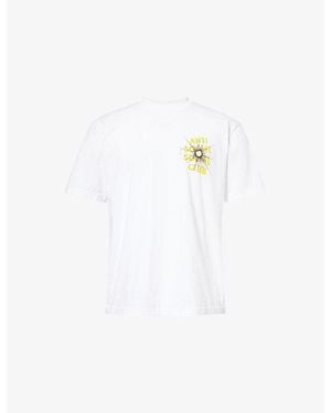 ANTI SOCIAL SOCIAL CLUB Printed Crewneck Cotton T-Shirt - White