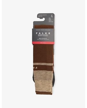 FALKE Sk2 Intermediate Skiing Knee-High Socks - Brown