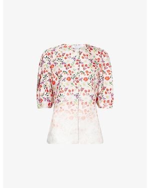 Gabriela Hearst Edify Floral-Print Silk Top - Pink