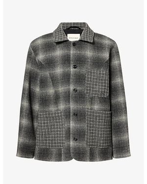Nicholas Daley Rebel Chore Waffle Wool Coat - Grey