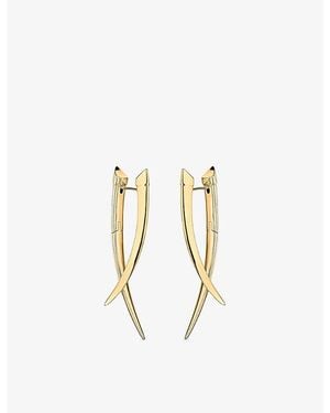 Shaun Leane Sabre Crossover-Plated Sterling Earrings - Metallic