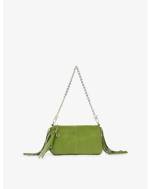 Maje Miss M Leather Pouch Bag - Green