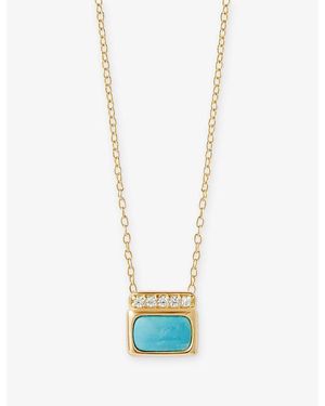 Astley Clarke Aurora Ridge 18Ct Vermeil And Necklace - White