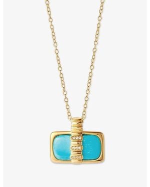 Astley Clarke Aurora Ridge 18Ct, And Sapphire Pendant Necklace - Blue