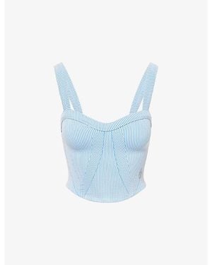 Fp Movement Perfectly Plaited Cami Stretch-Woven Top - Blue