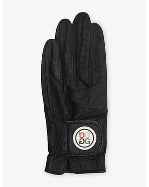 G/FORE Signature Logo Leather Golf Glove - Black