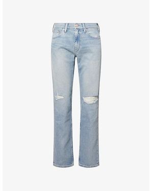 PAIGE Doheny Straight-Leg Stretch-Denim Jeans - Blue