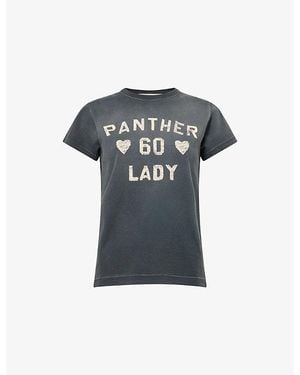 Valentino Printed Short-Sleeves Cotton-Jersey T-Shirt - Blue