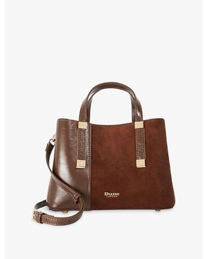 Dune Dinkydorry Mini Faux-Leather Tote Bag - Brown