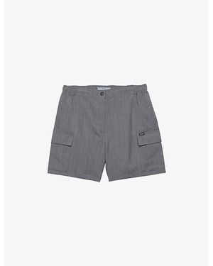 Prada Light Mohair Wool Shorts - Grey