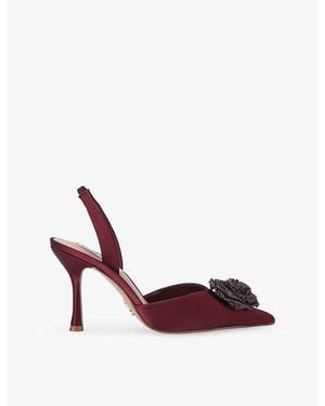 Steve Madden Lysandra Woven Heeled Sling-Back Pumps - Red