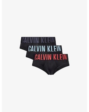 Calvin Klein Intense Power Pack Of Three Stretch-Jersey Briefs - Black