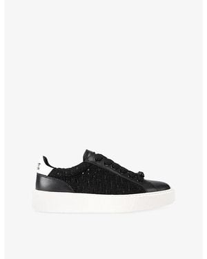 Kurt Geiger Albion Leather Trainers - Black