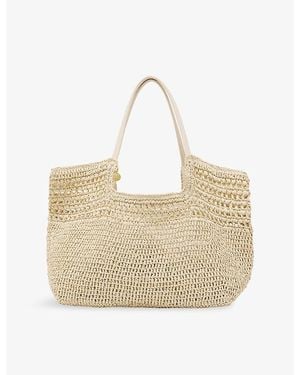 Reiss Evelyn Woven Tote Bag - Natural