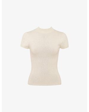 House Of Cb Tamra Knitted Cotton-Blend Top - White