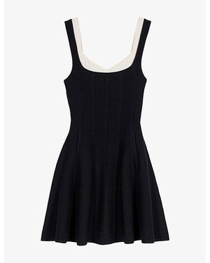 Maje Layered Mini Dress - Black