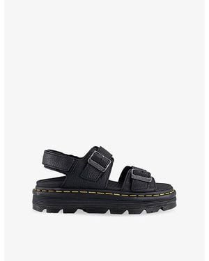 Dr. Martens Zebzag Nubuck-Leather Sandals - Black