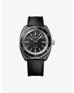 Longines L2.839.4.52.2 Ultra-Chron Carbon And Carbon Automatic Watch - Black