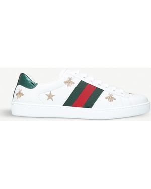 Gucci Ace Embroidered Trainers - White