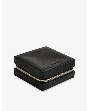 Whistles Soft Logo-Embossed Leather Jewelry Box - Black