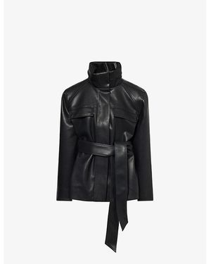 Camilla & Marc Parity Belted Faux-Leather Jacket - Black