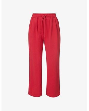 Sweaty Betty Revive Wide-Leg Cotton-Blend Jogging Bottoms - Red