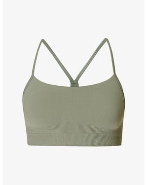 Sweaty Betty Spirit Restored Stretch-Woven Yoga Bra - Green