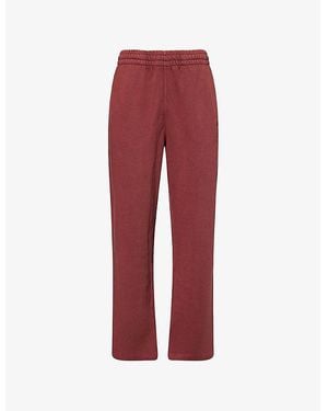 KTZ Washed Straight-Leg Cotton-Jersey Jogging Bottoms - Red