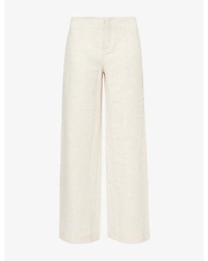 Reformation Vida Straight-Leg Linen Pants - Natural