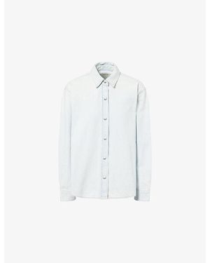 Agolde Theo Open-Back Denim Shirt - White