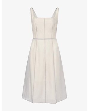 Reformation X Alexa Chung Ghost Sheer Woven Midi Dress - White