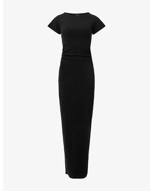 AllSaints Katarina Slim-Fit Stretch Cotton Maxi Dress - Black