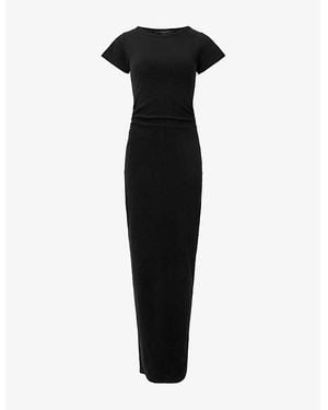AllSaints Katarina Slim-Fit Stretch Organic-Cotton Maxi Dress - Black